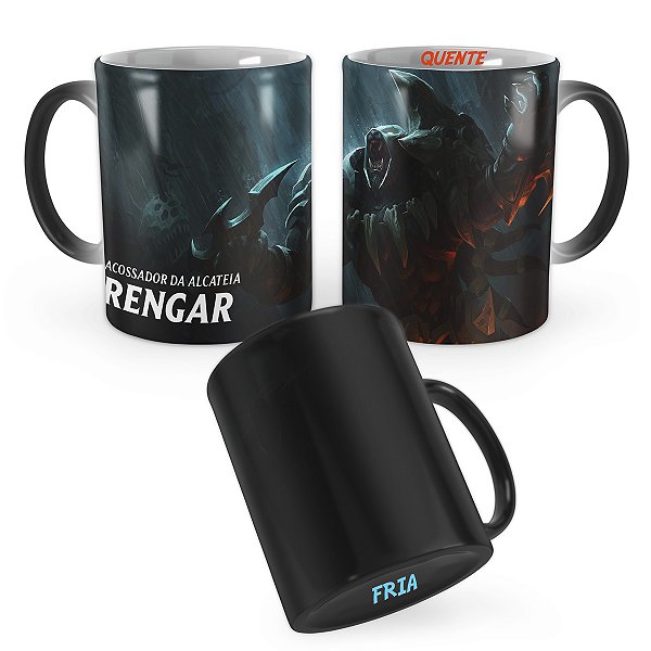 Caneca Mágica Rengar Caçador de Cabeças League of Legends Lol