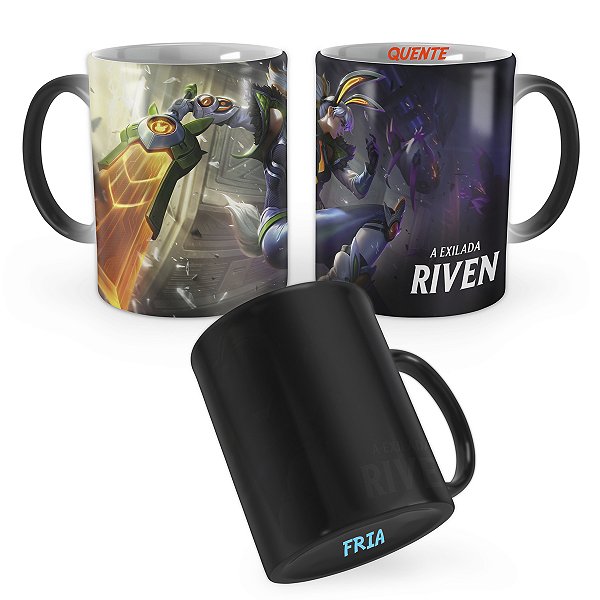 Caneca Mágica Riven Coelha de Batalha Prime League of Legends Lol