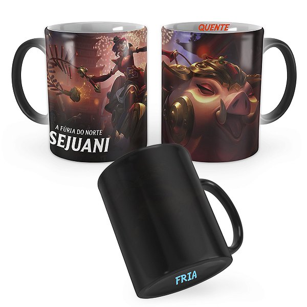 Caneca Mágica Sejuani Fogos de Artifício League of Legends Lol