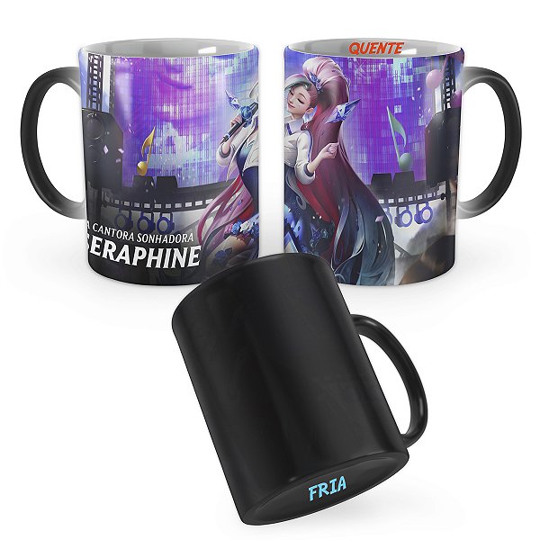 Caneca Mágica Seraphine K/DA ALL OUT Rumo ao Estrelato Lol