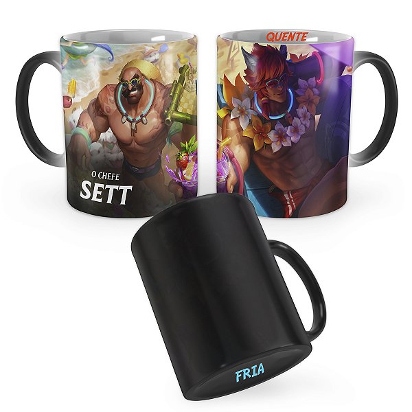 Caneca Mágica Sett Curtindo o Verão League of Legends Lol