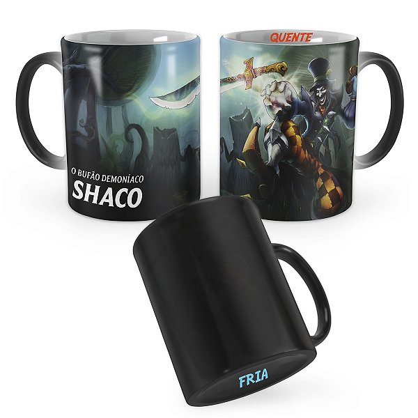 Caneca Mágica Shaco Chapeleiro Maluco League of Legends Lol