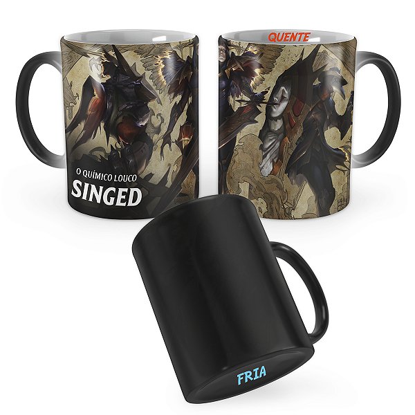 Caneca Mágica Singed Flagelo Negro League of Legends Lol