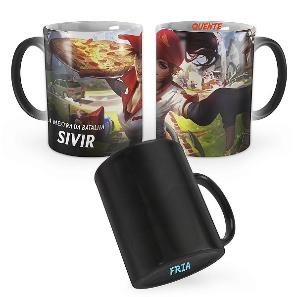 Caneca Mágica Sivir Entregadora de Pizza League of Legends Lol