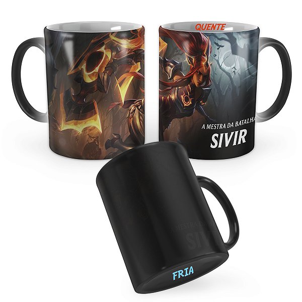 Caneca Mágica Sivir Eclipse Solar League of Legends Lol