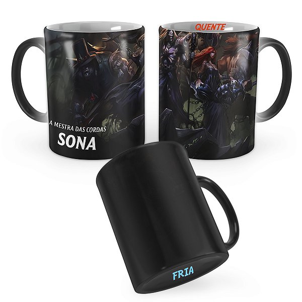 Caneca Mágica Sona Pentakill League of Legends Lol
