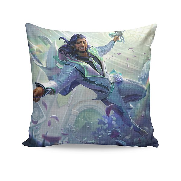 Almofada Akshan Rosa de Cristal League Of Legends LOL