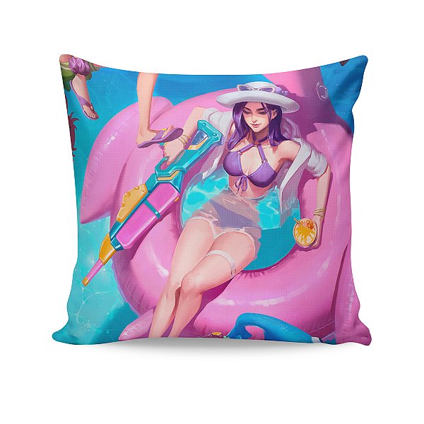 Almofada Caitlyn Curtindo o Verão League Of Legends LOL