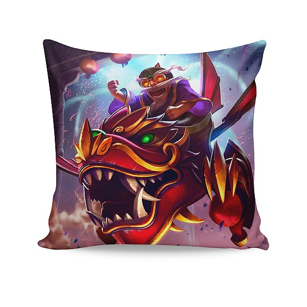 Almofada Corki Asas de Dragão League Of Legends LOL