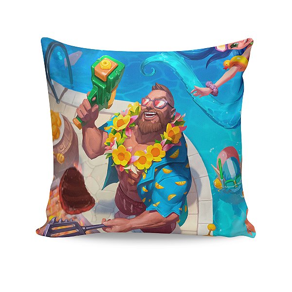 Almofada Gangplank Curtindo o Verão League Of Legends LOL