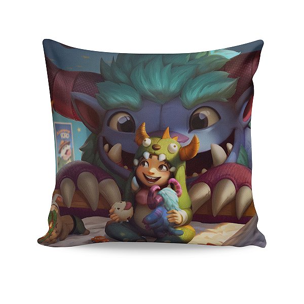 Almofada Nunu e Willump Bicho-Papão League Of Legends LOL