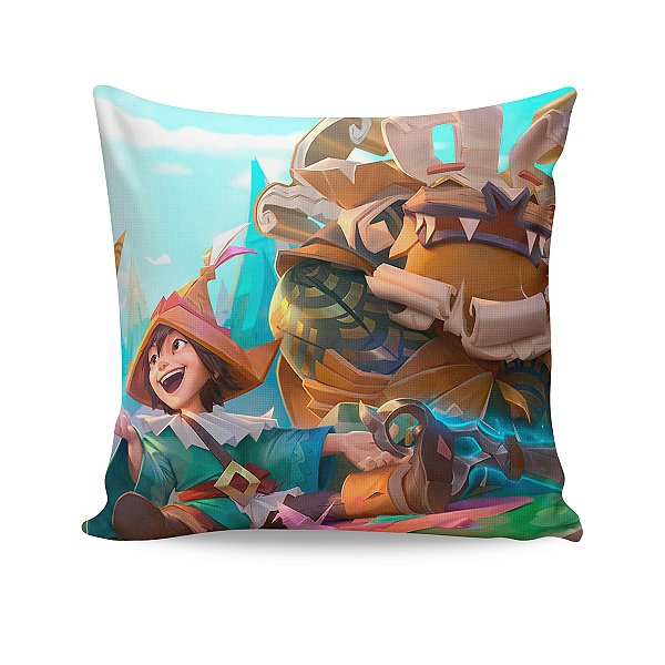 Almofada Nunu e Willump de Papel League Of Legends LOL