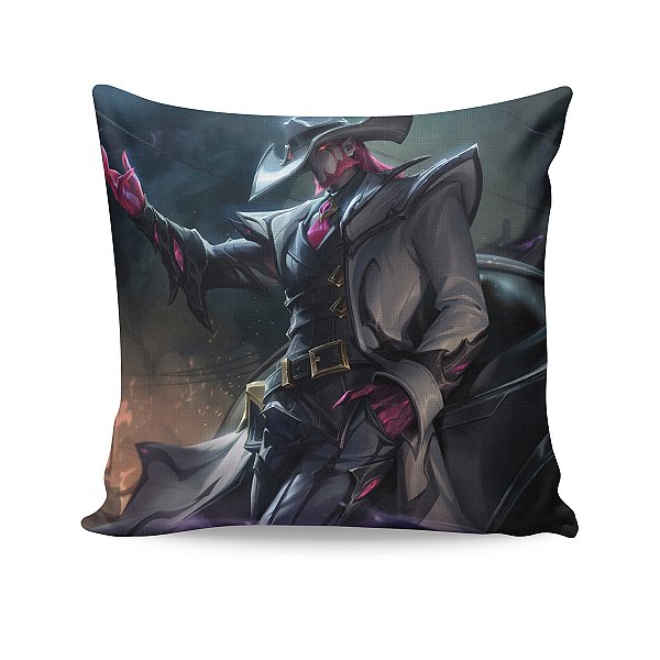Almofada Twisted Fate Pesadelo na Cidade do Crime LOL