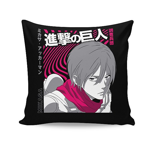 Almofada Attack on Titan Mikasa Ackerman Nome Season 4 Rosa