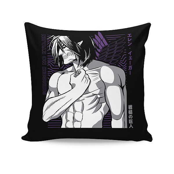 Almofada Attack on Titan Eren Yeager Titan Coração