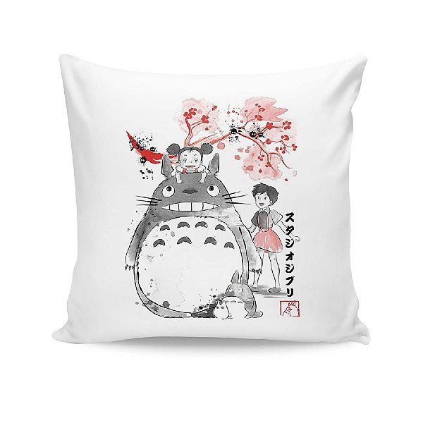 Almofada Totoro Meu Vizinho Totoro Watercolor