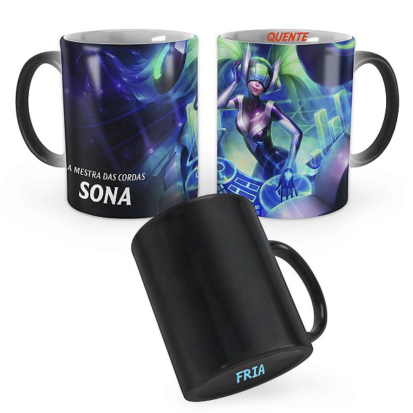 Caneca Mágica DJ Sona League of Legends Lol