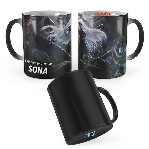 Caneca Mágica Sona PsyOps League of Legends Lol