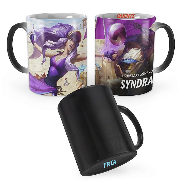 Caneca Mágica Syndra Curtindo o Verão League of Legends Lol