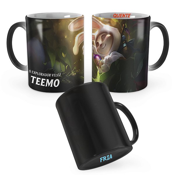 Caneca Mágica Teemo Pelo Branquinho League of Legends Lol
