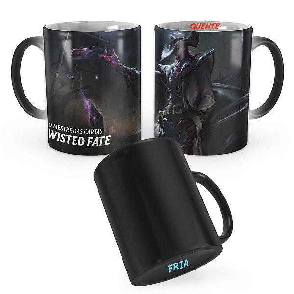 Caneca Mágica Twisted Fate Pesadelo na Cidade do Crime LOL