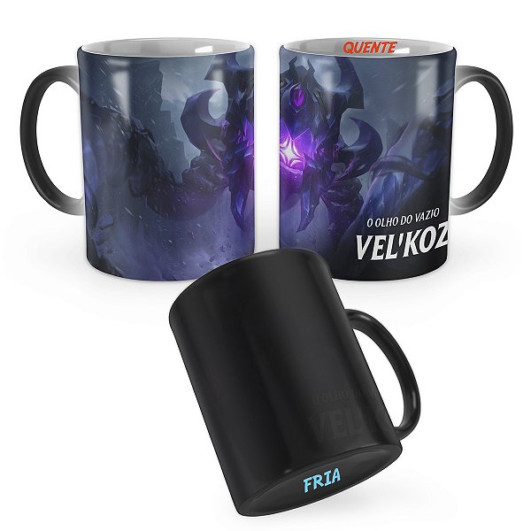Caneca Mágica Vel'Koz Gelo Sombrio League of Legends Lol