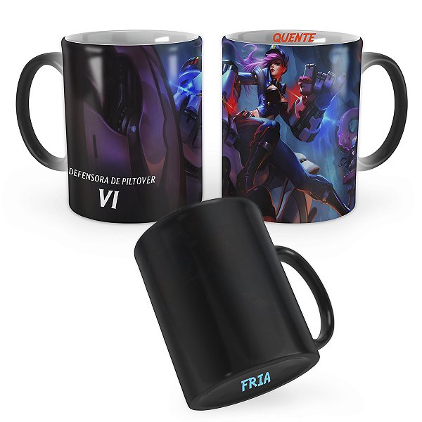 Caneca Mágica Vi Policial League of Legends Lol
