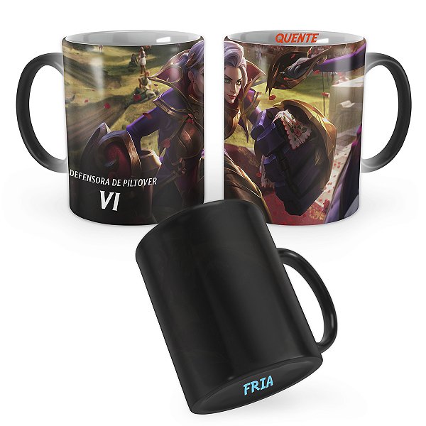 Caneca Mágica Vi Destruidora de Corações League of Legends Lol