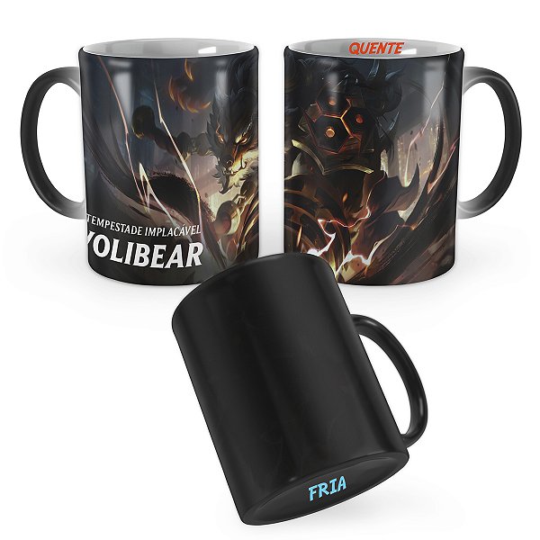 Caneca Mágica Volibear Tinta Sombria League of Legends Lol