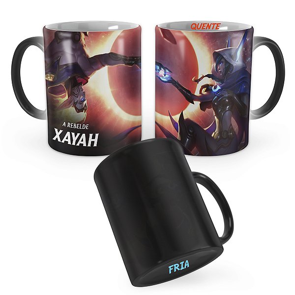 Caneca Mágica Xayah Crepúsculo Cósmico League of Legends Lol