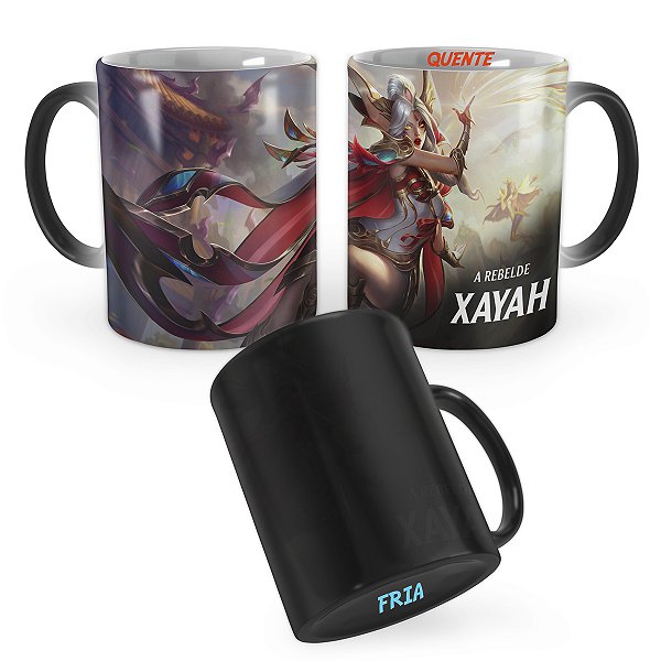 Caneca Mágica Xayah Fênix Corajosa de Prestígio League of Legends
