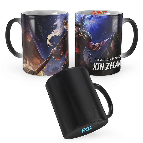 Caneca Mágica Xin Zhao Fogos de Artifício League of Legends Lol