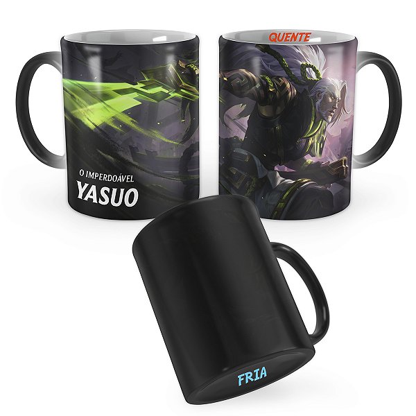 Caneca Mágica Yasuo Tinta Sombria League of Legends Lol
