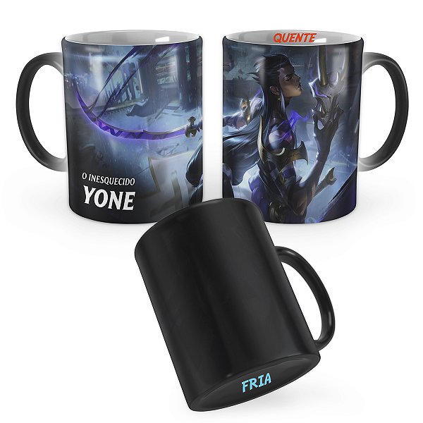 Caneca Mágica Yone Tinta Sombria League of Legends Lol