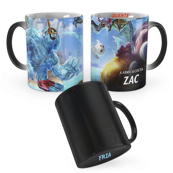 Caneca Mágica Zac Curtindo o Verão League of Legends Lol