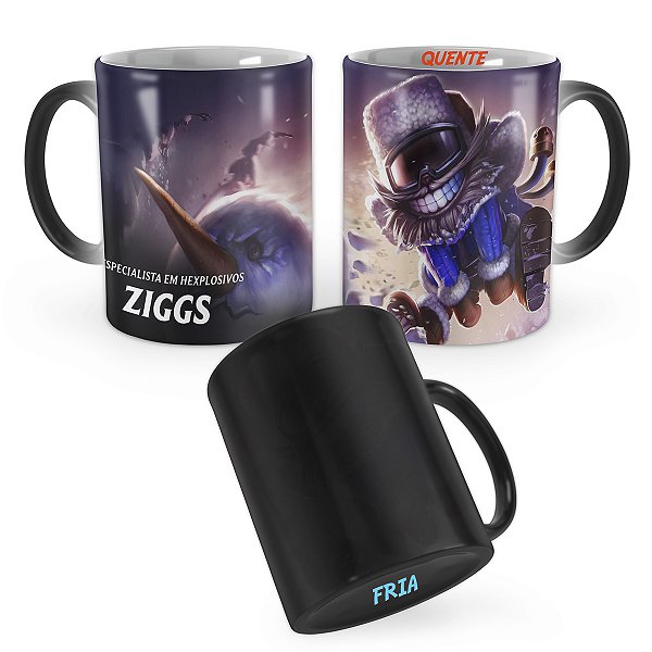 Caneca Mágica Ziggs Dia Nevado League of Legends Lol