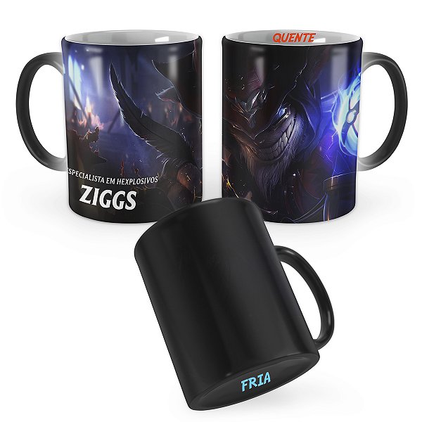 Caneca Mágica Ziggs Mestre Arcanista League of Legends Lol