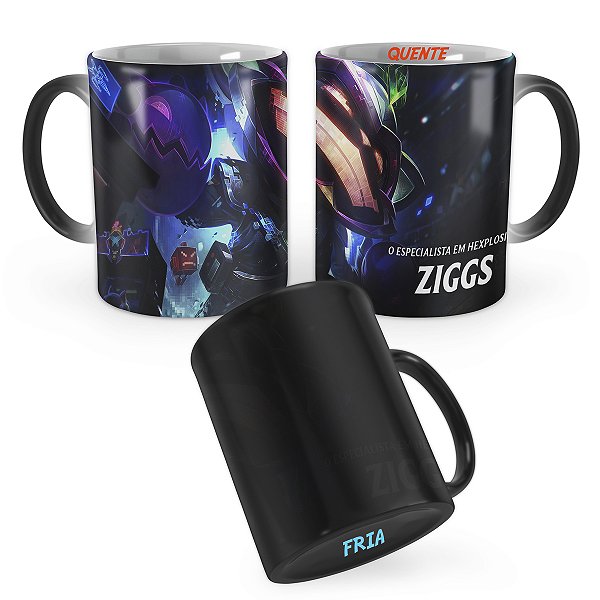 Caneca Mágica Ziggs Chefão League of Legends Lol