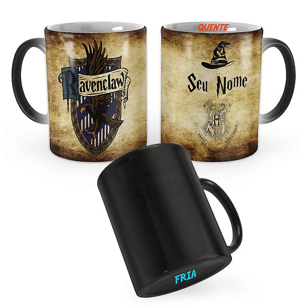 Caneca Mágica Harry Potter Corvinal Chapéu Seletor Com Seu Nome