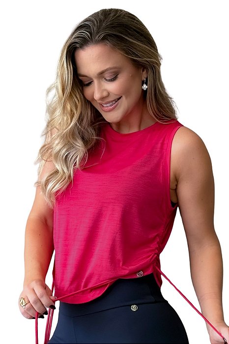 Regata Fitness Feminina Amarração Lateral