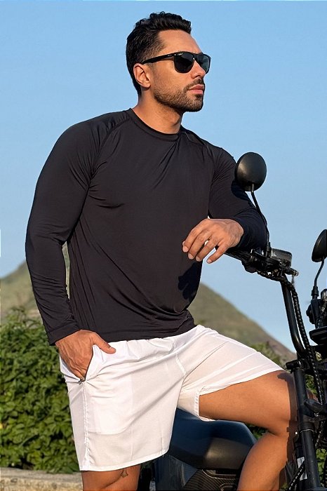 Camiseta Masculina Manga Longa  Proteção UV50+