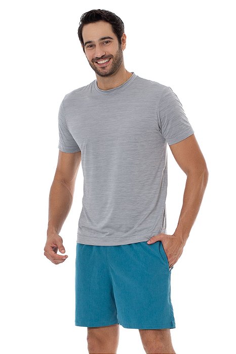 Short Masculino Academia Tactel Mescla
