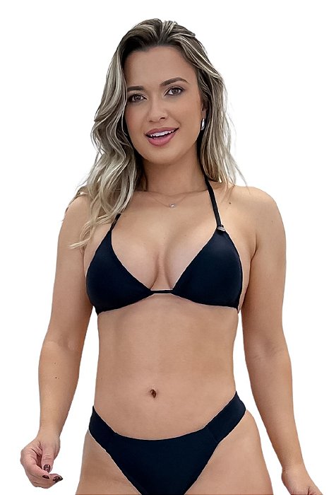 Top de Biquini Avulso Cortininha Básico com Bojo Liso