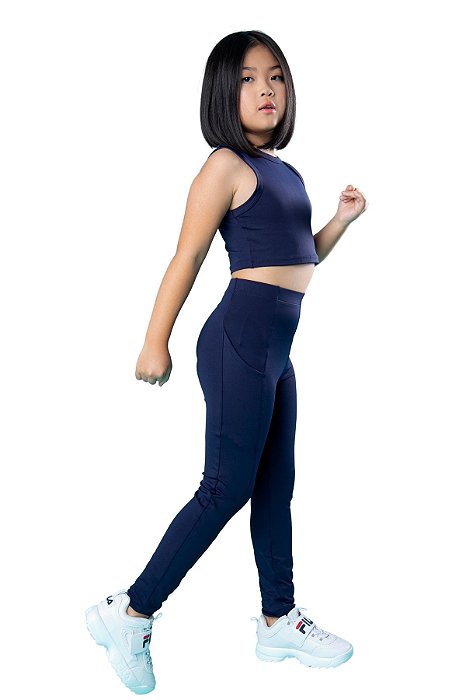 Calça Fusô Infantil feminina Bolso Lateral