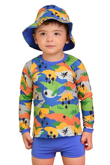 Conjunto com Blusa Proteção Infantil  UV50+ Masculino