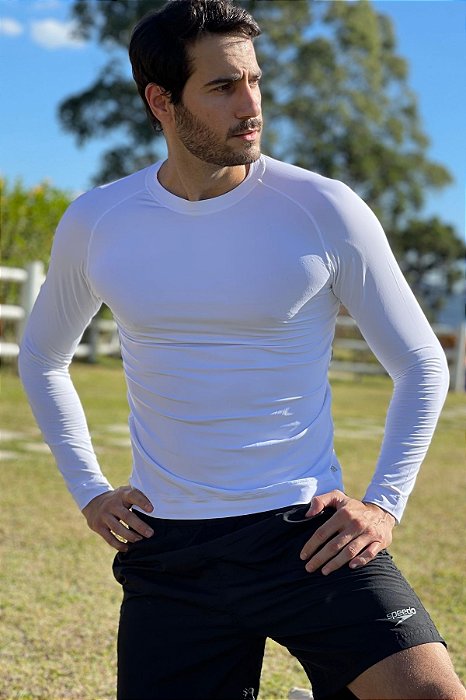 Camiseta Masculina Manga Longa  Proteção UV50+
