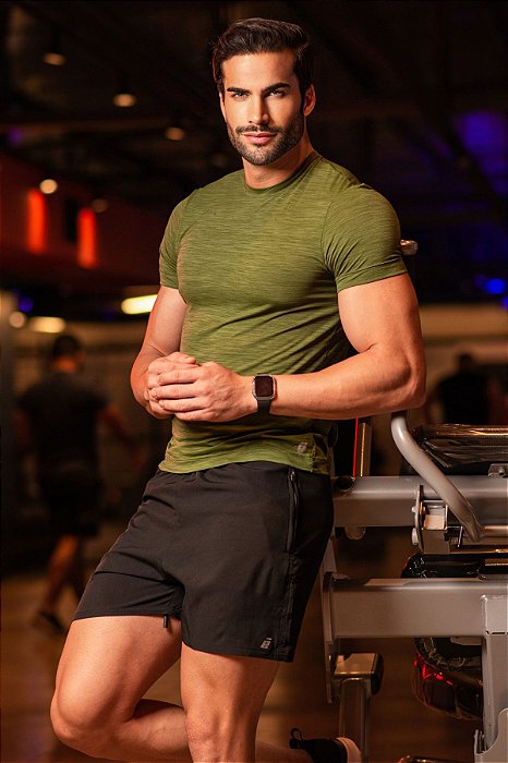 Short Masculino Academia Tactel Liso