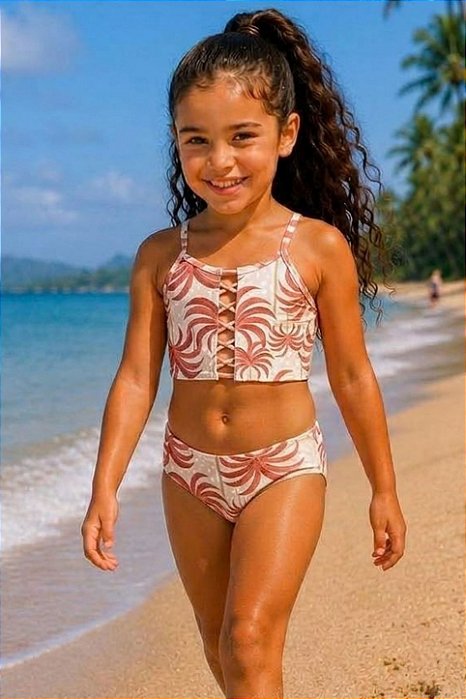 Conjunto Biquini Pietra Infantil Menina Costa Serena