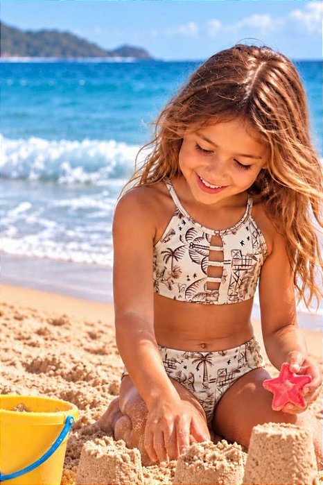 Conjunto Biquini Pietra Infantil Menina Verano
