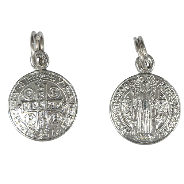 Medalha São Bento Redonda INOX